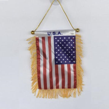 U.S.A. FLAG- REARVIEW MIRROR CAR U.S.A. FLAG PENNANT - [Eurysmarket]