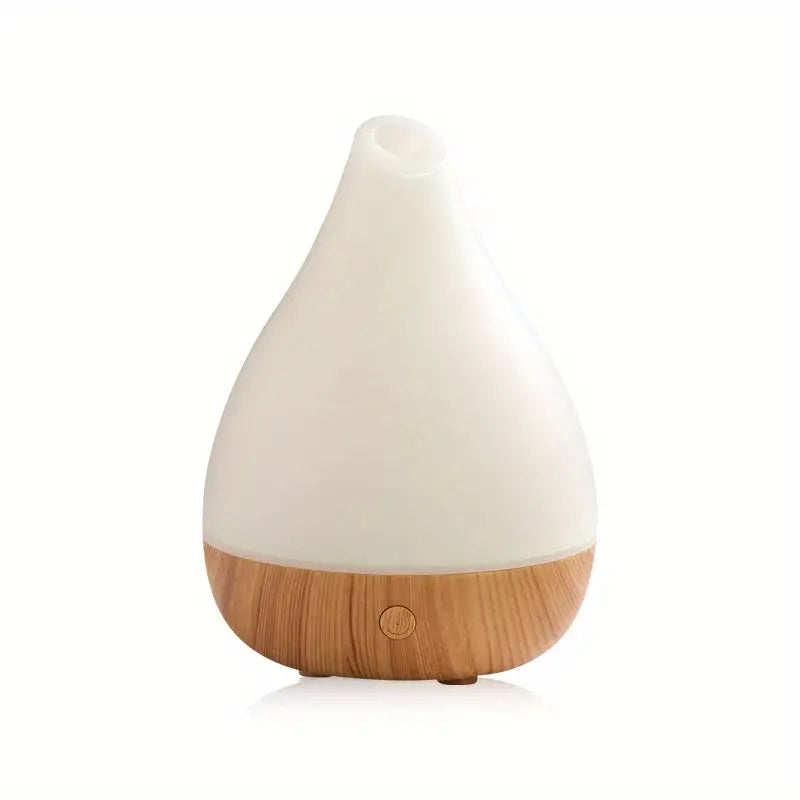 1pc Wood Grain Aromatherapy Air Humidifier with Vibrant Lighting - Oil Diffuser