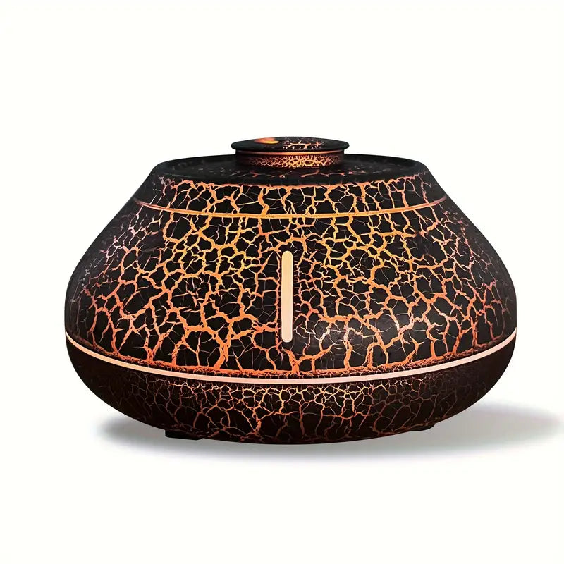 1pc Crackle Paint Flame Aroma Diffuser - Air Humidification