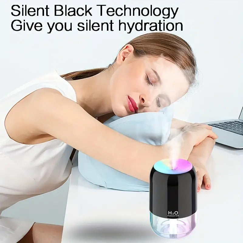 Ultrasonic Humidifier - USB Powered Silent Aroma Diffuser with Auto Shut-Off