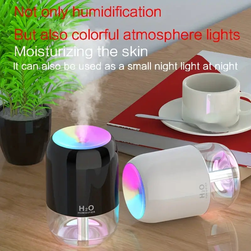 Ultrasonic Humidifier - USB Powered Silent Aroma Diffuser with Auto Shut-Off