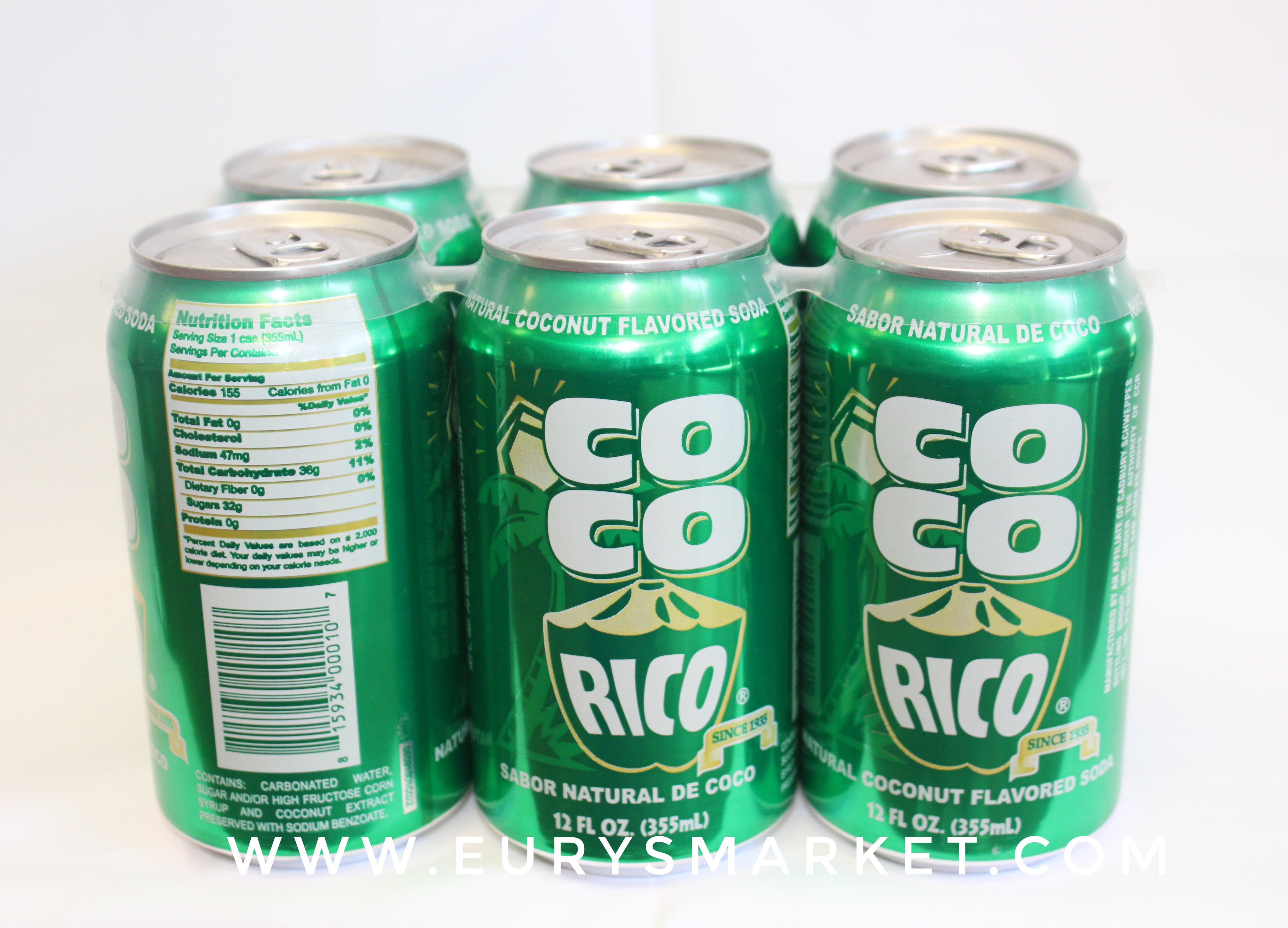 COCO RICO 6-PACK 12 OZ. CANS | Eurys market – Eurysmarket
