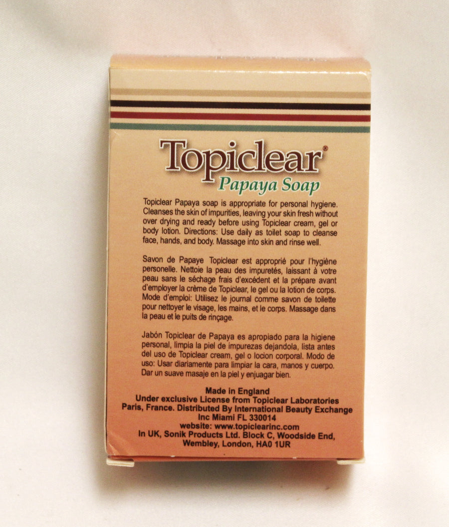 Topiclear Papaya Soap 3.0 OZ - [Eurysmarket]