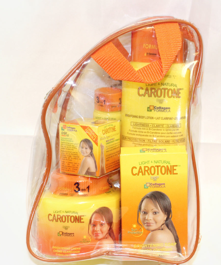 Carotone Light & Natural Brightening SET (5-PACK)Lotion, Cream, Tube, Oil, Soap - [Eurysmarket]