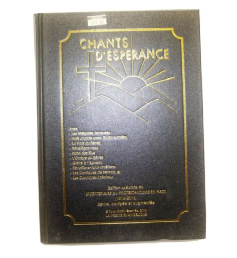 Chants D'Esperance (French Text) with new song Hardcover – Haitian hymn book - [Eurysmarket]